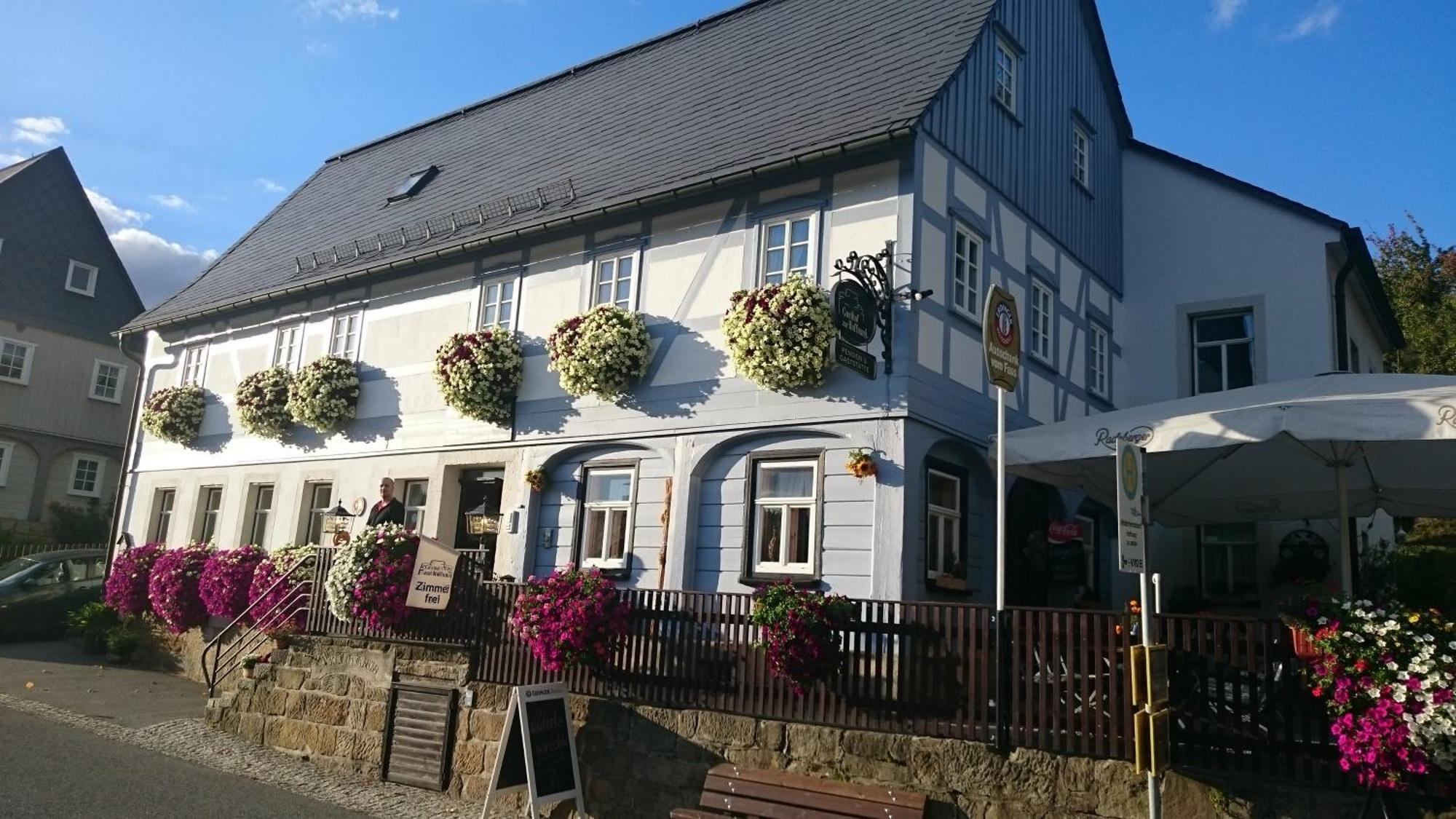 Gasthof Zur Hoffnung Hinterhermsdorf Bagian luar foto